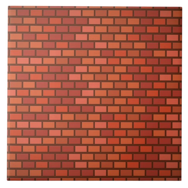 Red brick wall ceramic tile (Front)