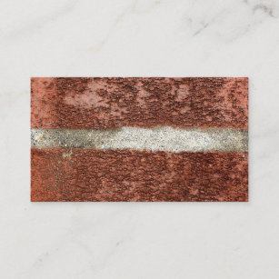 Red Brick Wall Concrete Cement Texture Business Card