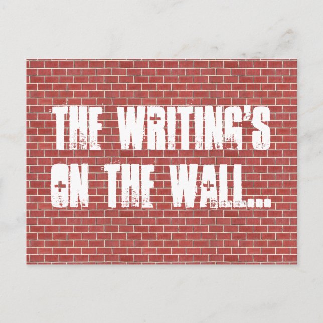 Red Brick Wall Customizable Postcard (Front)