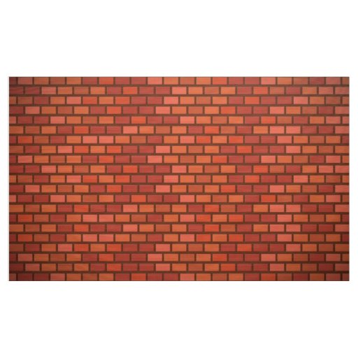 Red brick wall fabric