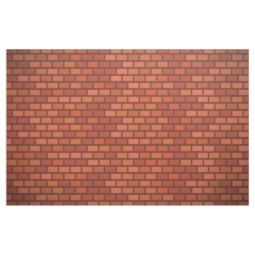Red brick wall fabric