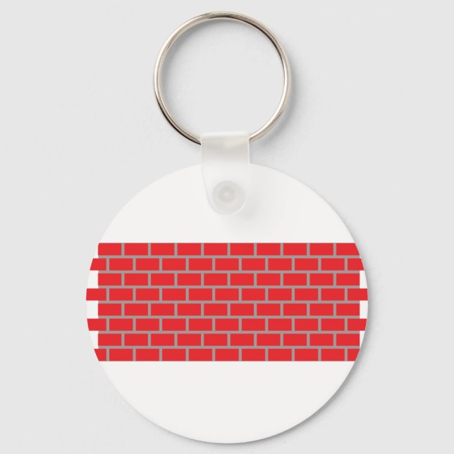 red brick wall keychain (Front)