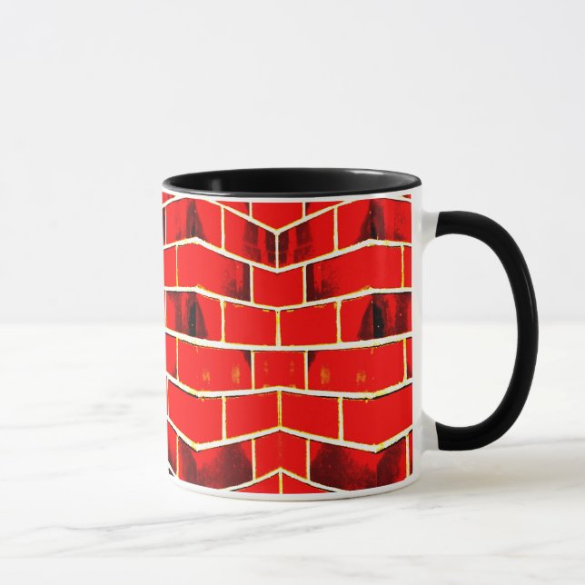Red Brick Wall Mug (Right)