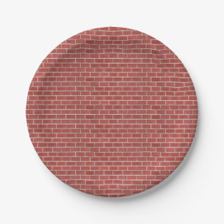 Red Brick Wall Mug Paper Plates