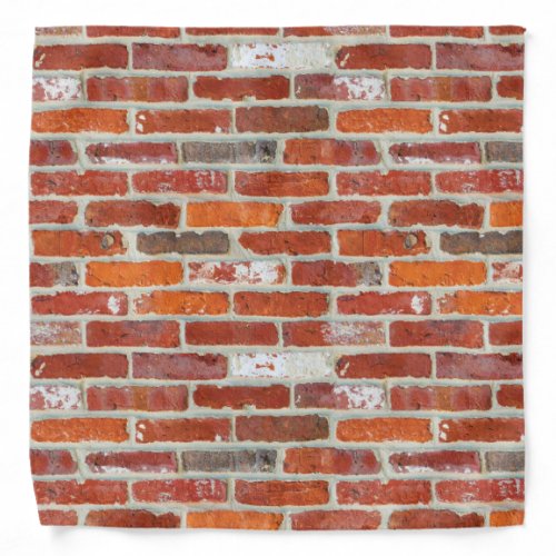 Red Brick Wall Pattern Bandana