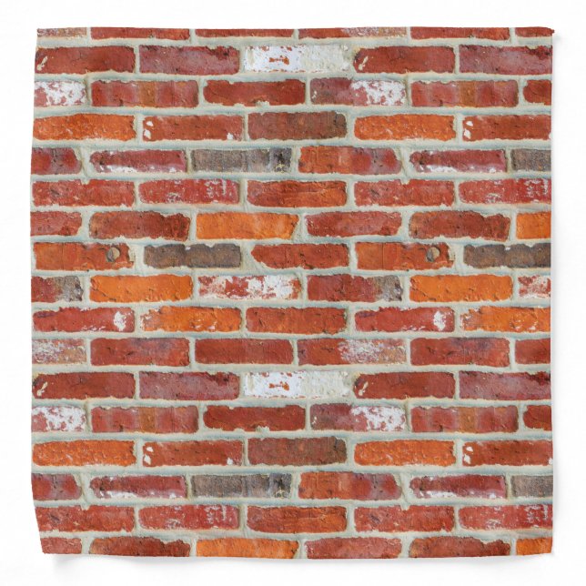 Red Brick Wall Pattern Bandana (Front)