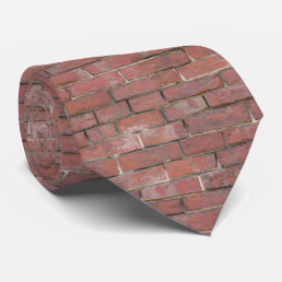 Red Brick Wall Pattern Neck Tie