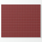 RED BRICK WALL pattern Wrapping Paper (Flat)