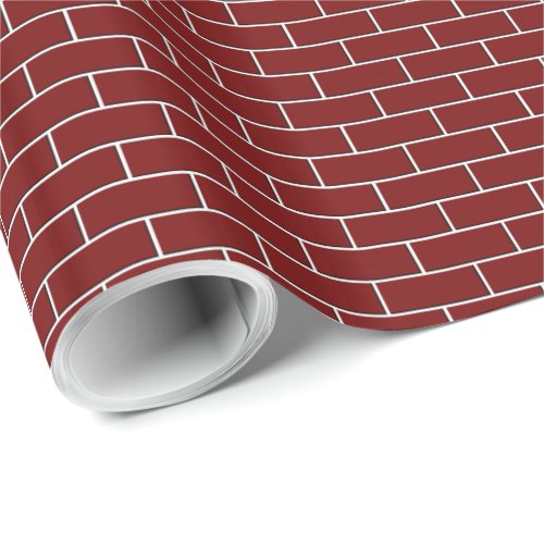 RED BRICK WALL pattern Wrapping Paper