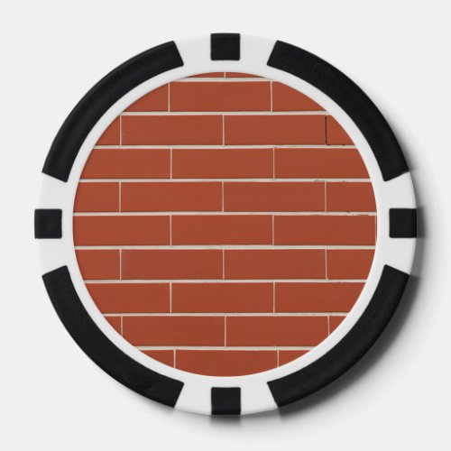 Red Brick Wall Poker Chips