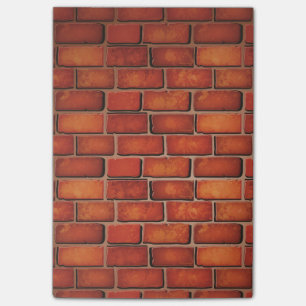 Red brick wall post-it notes