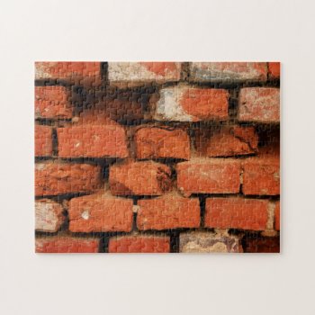 Red Brick Wall Puzzle by GetArtFACTORY at Zazzle
