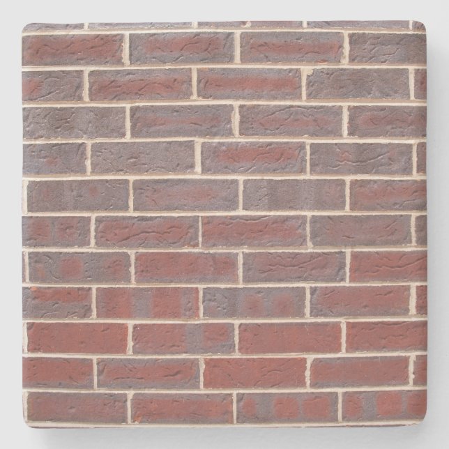 Red Brick Wall Square coaster (Front)