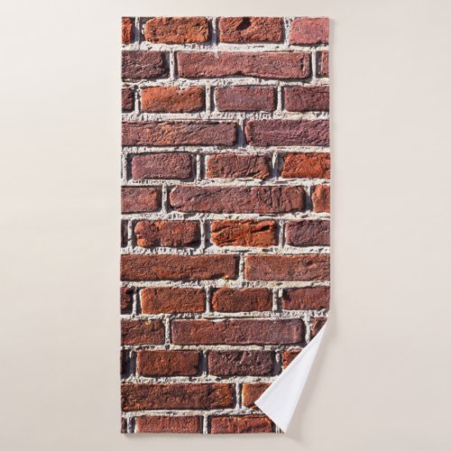 Red brick wall stone bricks masonry bath towel