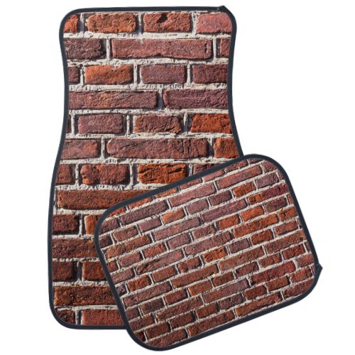 Red brick wall stone bricks masonry car floor mat