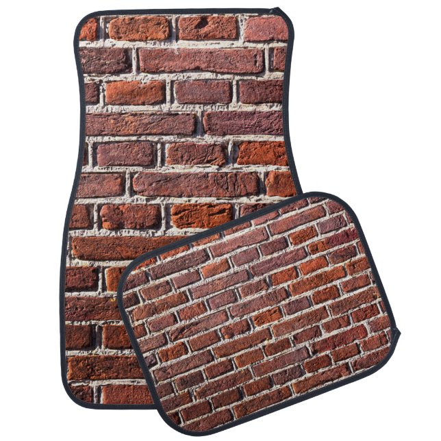 Red brick wall stone bricks masonry car floor mat (Set)
