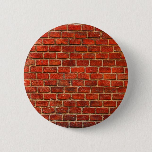 Red Brick Wall Texture Button (Front)