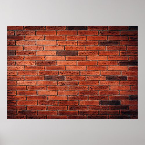 Red brick wall texture grunge backgroundbrickwall poster