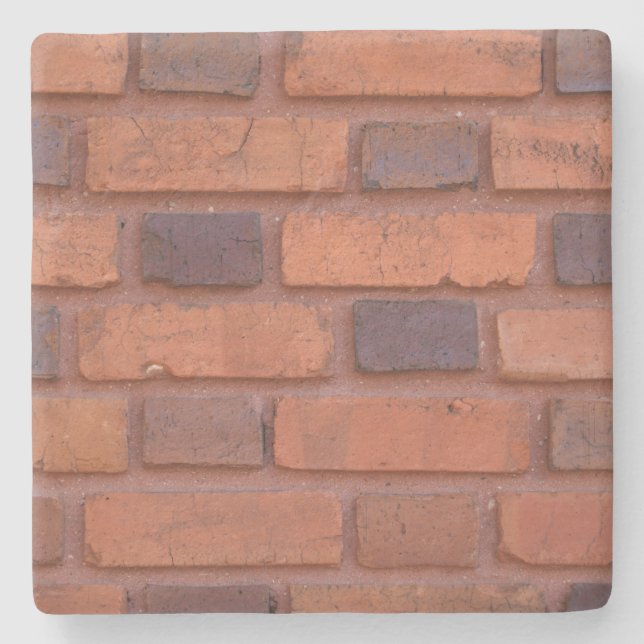 Red Brick Wall Texture, Square coaster (Front)