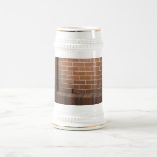 Red Brick Wall Textured Beer Stein