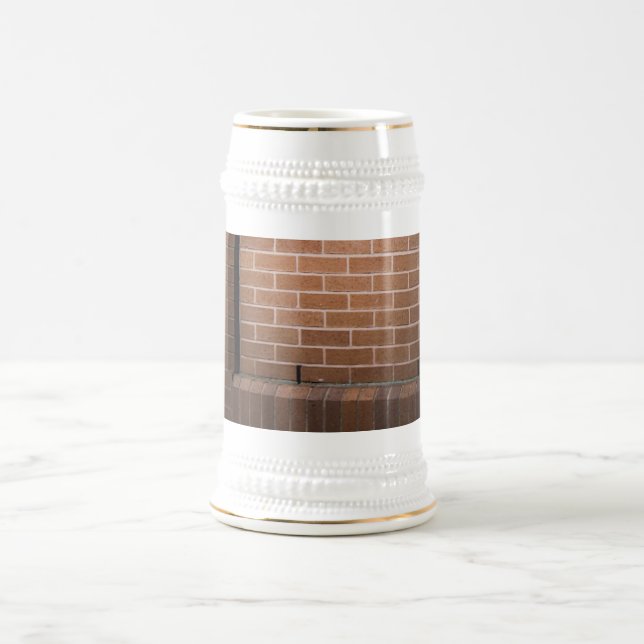 Red Brick Wall Textured Beer Stein (Center)