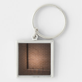 Red Brick Wall Textured Keychain