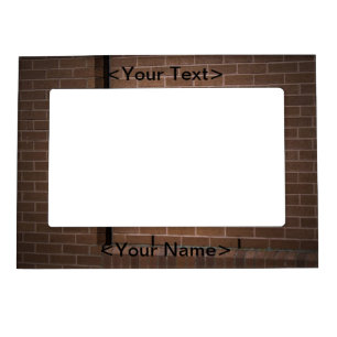 Red Brick Wall Textured Magnetic Frame