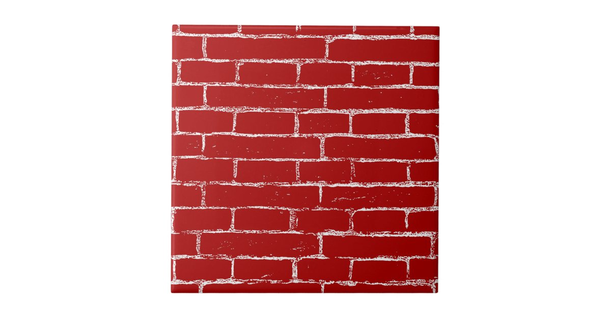 Red Brick Wall Tile Zazzle