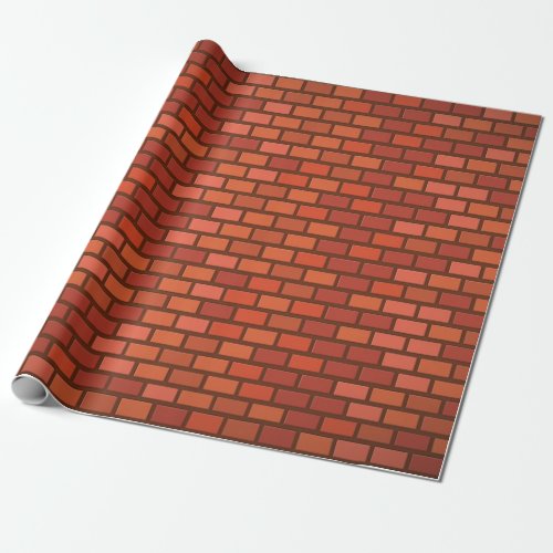 Red brick wall wrapping paper