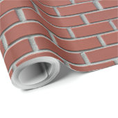 Red Brick Walling Wrapping Paper (Roll Corner)
