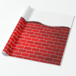 Red Brick With Snow Drift Wrapping Paper at Zazzle