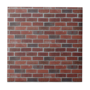 Red Bricks, Brick Wall, Brickwork, Old Bricks Ceramic Tile