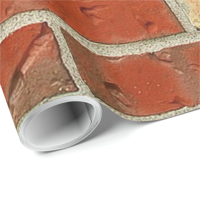 Red Bricks Gift Wrapping Paper (Roll Corner)