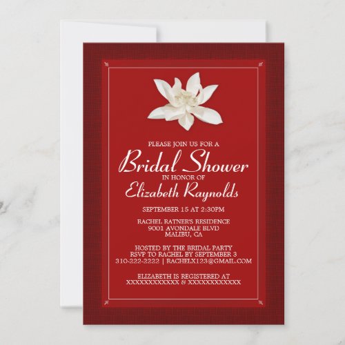 Red Bridal Shower Invitations