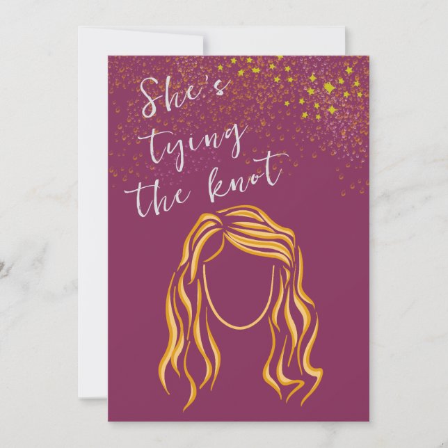 Red Bride to be Girl Bachelorette Party Invitation (Front)