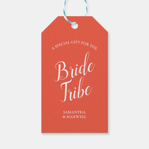 Red Bridesmaid Proposal Card Gift Tags