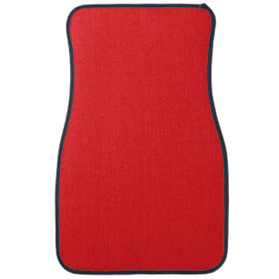 Red, bright red, solid color car floor mat