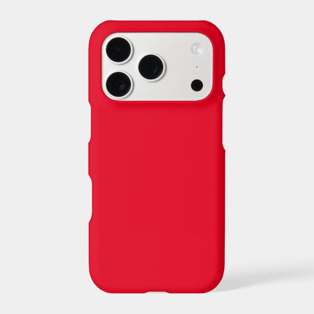 Red, bright red, solid color iphone case (Back)