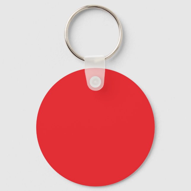 Red, bright red, solid color keychain (Front)