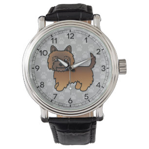 Red Brindle Cairn Terrier Cartoon Dog Watch