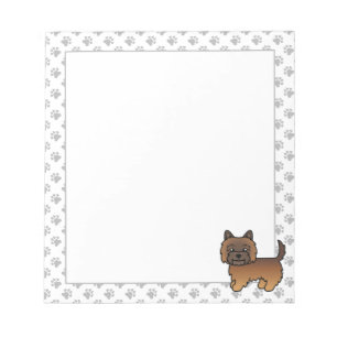 Red Brindle Cairn Terrier Cute Cartoon Dog Notepad