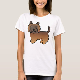 Red Brindle Cairn Terrier Cute Cartoon Dog T-Shirt