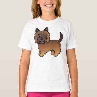 Red Brindle Cairn Terrier Cute Cartoon Dog T-Shirt