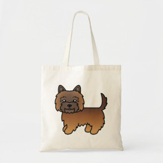 Red Brindle Cairn Terrier Cute Cartoon Dog Tote Bag