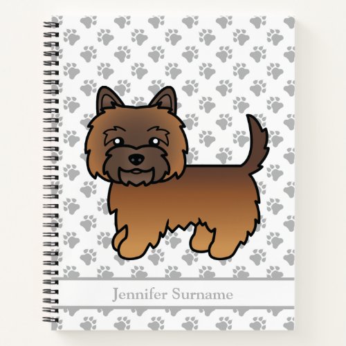 Red Brindle Cairn Terrier Cute Dog  Custom Text Notebook