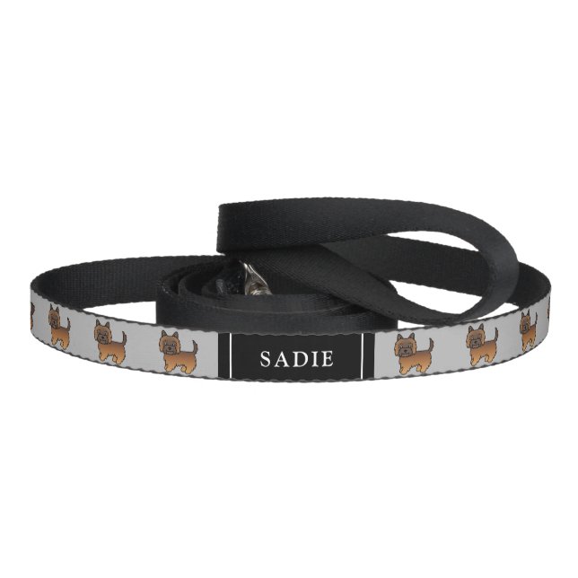 Red Brindle Cairn Terrier Cute Dogs & Pet's Name Pet Leash (Handle)