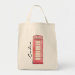 Red British Phone Booth - London Tote at Zazzle