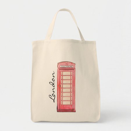 Red British Phone Booth - London Tote