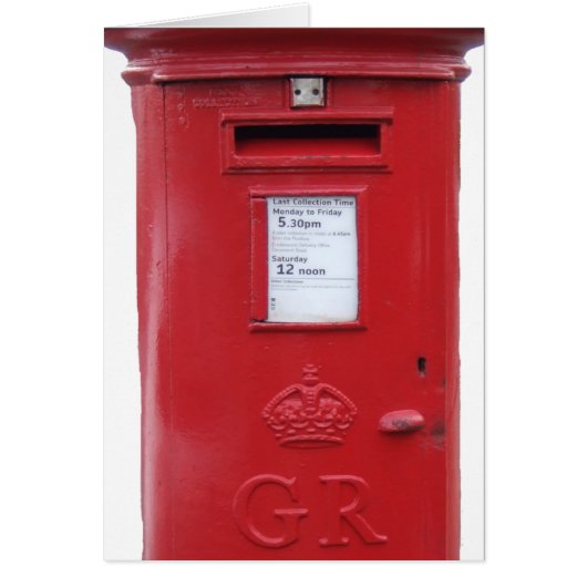 Red British Post box Cards (Front)