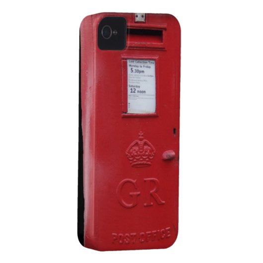 Red British Post box Case-Mate iPhone Case (Back/Right)